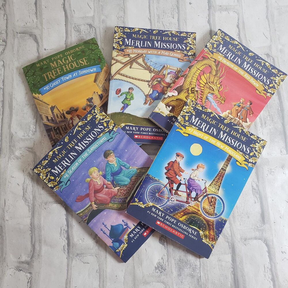 5 Magical Fantasy Vintage Magic Tree House Chapter Storybooks for Kids